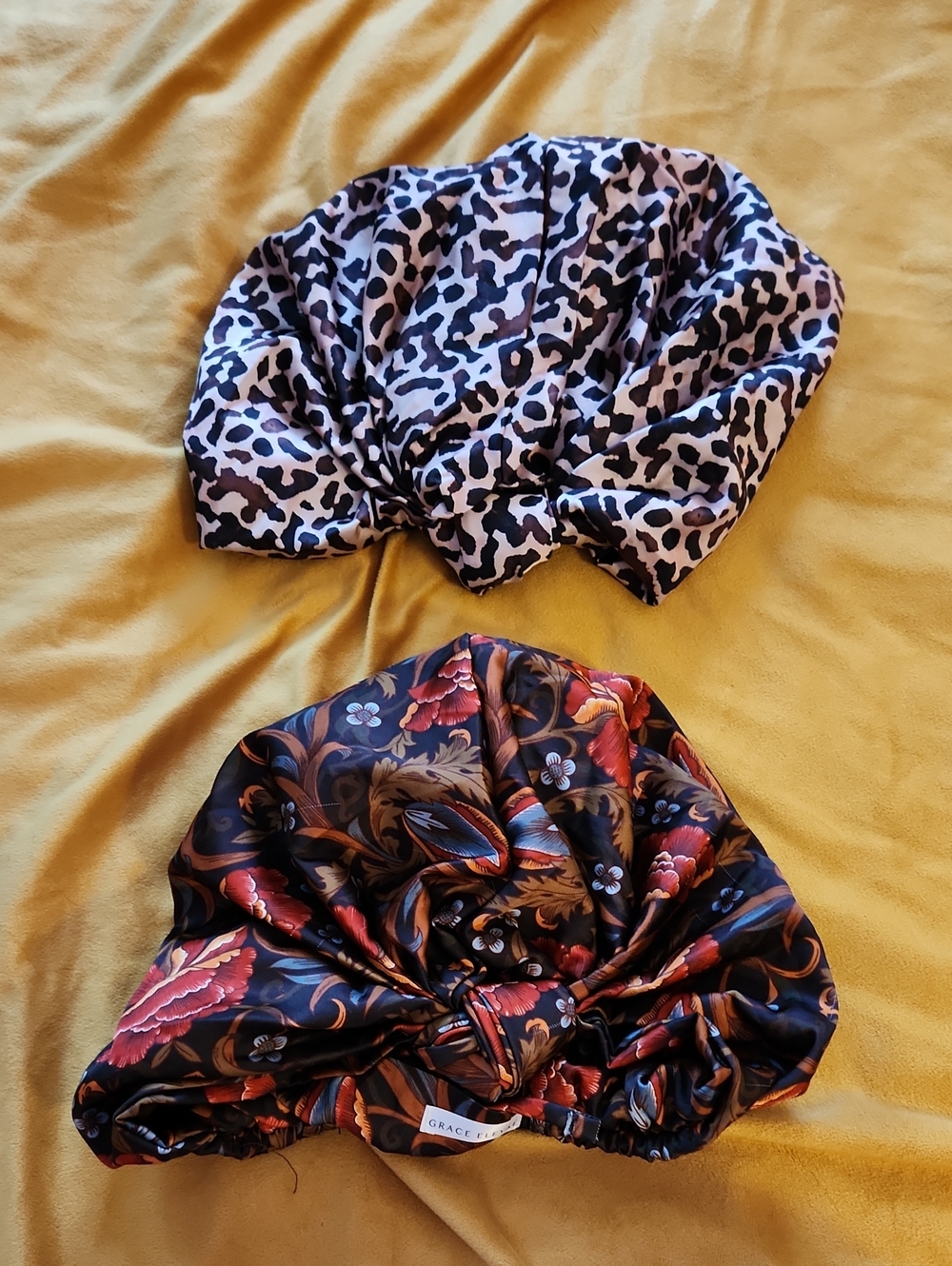 Grace Eleyae Adjustable Silky Hair Turban Bonnet Wrap Set